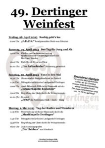 Programm Übersicht 2023