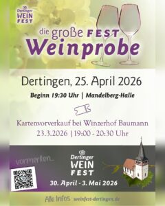 Große Weinprobe zum Dertinger Weinfest 2026