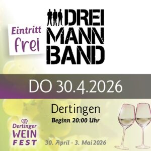 Donnerstag, 30.4. - DreiMannBand